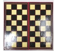 Gamez Galore Folding Leatherette Chess and Draughts Board