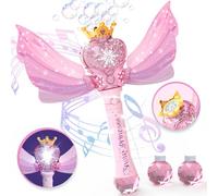 Gamez Jam Princess Bubble Wand Machine Magical Fairy Bubbles For Kids With Lights, Music And Leakproof Design A Sparkling Indoor or Outdoor Toy For Kids Who Love Imaginative Play