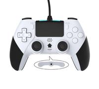 GAMFAMI Wired Controller Gamepad for Playstation 4 with Advanced Programming Buttons Dual Vibration Shock Joystick Gamepad for PS4/PS4 Slim/PS4 Pro and PC (White)