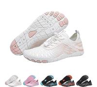 Gamfoam Hike Footwear Barefoot Womens, Lorax Pro Barefoot Shoes, Wide Toe Box Breathable & Non-Slip Barefoot Outdoor Shoes (Color : White, Size : 4)