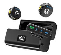 Gamiity Wireless Lavalier Microphone for iPhone/Android/Camera/PC/Laptop, Lightning/USB-C/Plug Mini Lapel Microphone Wireless, Hi-Fi Audio, Noise Cancellation for Video Recording, Streaming - Black