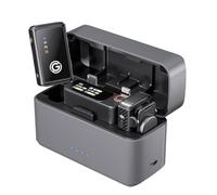 Gamiity Wireless Lavalier Microphone with TF Card Slot for iPhone Android Camera, AI Noise Cancelling with 56H Battery & 656ft Range, Magnetic Clip-On Mic with Wind Muff for Vlog/Interview/Live Stream