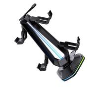 Gaming Accessory Charging Station with 9 Light Modes Headphone Holder Organiser for Various Platforms Black Game Controller Charging Dock Headphone Stand Gampad Desktop Led Secure Display Rack