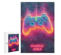 Gaming Area Neon Sign Puzzle 1000 Teile Schwer Puzzle Spielzeug Lernspiel Impossible Herausforderungsspielzeug Für Erwachsene Kinder 1000 PCS