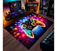 Gaming Area Rug,Game Controller Rubber Mat 80X120CM, Anti-Slip Floor Protector Game Chair Rugs, Soft Bedside Carpet for Boys Living Room Home Decor
