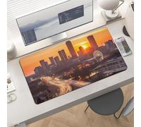 Gaming Atlanta City Sunset Landscape Mouse Pad 24x12 Large Desk Mat with Non-Slip Rubber & Smooth Surface Foldable Desk Pad for Keyboard and Mouse Laptop Computer Mousepad for Office Home Remote Work