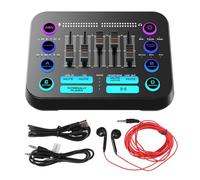 Gaming Audio Mixer, RGB PC Sound Board Mixer with Pro Preamp, DJ Mixer Effects, XLR, 48V Phantom Power, BT Individual Controls, Mute Button, for Live Streaming Podcasting