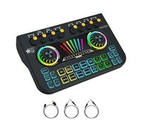 Gaming Audio Mixer,Streaming Mixer With Audio Interface BT Sound Board Voice Changer Sound Card,for PC Phone Live Streaming