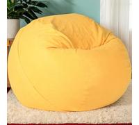 Gaming Bean Bag Cover Only Velvet Material Zipper No Filling Soft Stretch Thickened Easy To Remove Washable Solid Color Beanbags for Teenagers Adult