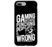 Gaming BECAUSE PUNCHING PEOPLE IS WRONG Funny Gaming Outdoor Case for iPhone 7 Plus/8 Plus