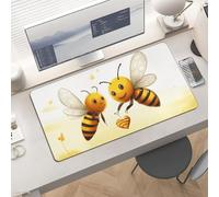 Gaming Bee Love Honey Mouse Pad 24x12 Large Desk Mat with Non-Slip Rubber & Smooth Surface Foldable Desk Pad for Keyboard and Mouse Laptop Computer Mousepad for Office Home Remote Work