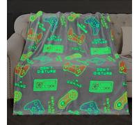 Gaming Blanket Toys Gifts for Boys - Christmas Easter Valentine's Day Birthday Glow in The Dark Gamer Controller Throw Decor Presents Teen Kids Age 8 9 10 11 12 13 14 15 16 Year Old Boy 50"x60"