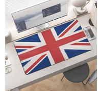 Gaming British Flag Mouse Pad 24x12 Large Desk Mat with Non-Slip Rubber & Smooth Surface Foldable Desk Pad for Keyboard and Mouse Laptop Computer Mousepad for Office Home Remote Work
