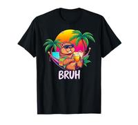 Gaming Capybara Sunglasses Bruh Retro Vintage Funny BRUH T-Shirt