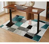 Gaming Carpet Short Pile - Non-Slip Office Chair Mat Rectangular Rug for Rolling Chairs Floor Protection for Hardwood & Hard Floors 100 x 130 cm