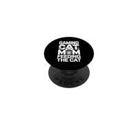 Gaming Cat Mom Feeding The Cat Gamer PopSockets Adhesive PopGrip