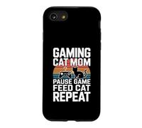 Gaming Cat Mom Pause Game Feed Cat Repeat Case for iPhone SE (2020) / 7/8