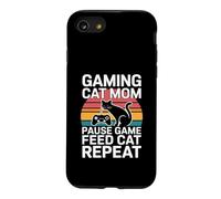 Gaming Cat Mom Pause Game Feed Cat Repeat Case for iPhone SE (2020) / 7/8