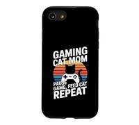 Gaming Cat Mom Pause Game Feed Cat Repeat Case for iPhone SE (2020) / 7/8