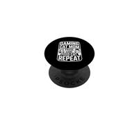 Gaming Cat Mom Pause Game Feed Cat Repeat PopSockets Adhesive PopGrip
