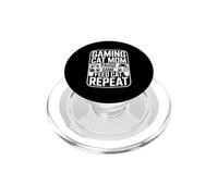 Gaming Cat Mom Pause Game Feed Cat Repeat PopSockets PopGrip for MagSafe
