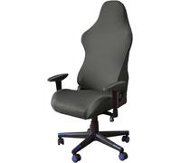 Gaming Chair Cover Cat Scratch Proof, Spandex Computer Chair Slipcover Stretchable Office Chair Covers Removable for Racing Chair (one size,Dark gray)