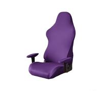 Gaming Chair Cover, Gaming Chair Slipcover Stretch Seat Chair Cover, Stretch Office Computer Racing Seat Cover for Leather Computer Reclining Racing Ruffled Gamer Chair Protector (Purple)
