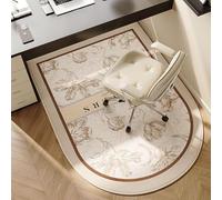 Gaming Chair Cushion: Protection For Wooden Floors With A Minimalist Design(Coffee Flowers,120 * 100cm)