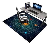 Gaming Chair Mat for Carpet & Hardwood Floor, Desk Mat for Rolling Chairs, 80 x 90 cm Carpet Protector Rug for Tile Floor