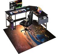 Gaming Chair Mat for Hardwood Floor, Office Chair Mat for Wooden Floors, Large Desk Chair Floor Protector Mat Rug for Rolling Chair, Computer Chair Rug for Home, Office Non-slip Carpet 70 x 100 cm