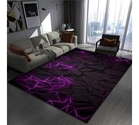 Gaming Chair Mat Rug - Gamer Teen Bedroom - Non-slip Easy To Clean Carpet - Desk Floor Protector Mat - 3D Illusion Neon Lines Print - Suitable for Boys Girls Kids E-sports Room (Colour 4,100x200cm)