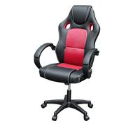 Gaming Chair, Racing Style Office High Back Ergonomic Conference Work Chair Reclining Computer PC Swivel Desk Chair with Lumbar Support&Adjustable Task Gas lift PU Leather (Red)