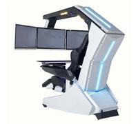Gaming Chair with RGB Lighting - Ergonomic High Back Office Chair for Multi-Screen Setup, Adjustable Swivel with Lumbar Support & Reclining Backrest