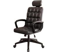Gaming ChairHigh Back Executive Office Chair with Armrests PU Leather Wide Seat Swivel & Lift table Cuter Chair for Home/OfficeBlack/B One Size
