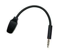 Gaming Chat Headset Replacement Microphone | 3.5mm Gold-Plated Four-Section Connector with Bendable Boom and Foam Cover for Streaming, Calls, Black