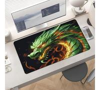Gaming Chinese Dragon Mouse Pad 24x12 Large Desk Mat with Non-Slip Rubber & Smooth Surface Foldable Desk Pad for Keyboard and Mouse Laptop Computer Mousepad for Office Home Remote Work