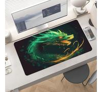 Gaming Chinese Dragon Mouse Pad 24x12 Large Desk Mat with Non-Slip Rubber & Smooth Surface Foldable Desk Pad for Keyboard and Mouse Laptop Computer Mousepad for Office Home Remote Work
