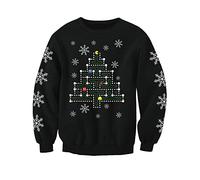 Gaming Christmas Jumper Compatible With Pac Man Adults Printed Christmas Sweatshirt (UK, Alpha, M, Regular, Regular) Black