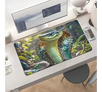 Gaming Cobra Snake Mouse Pad 24x12 Large Desk Mat with Non-Slip Rubber & Smooth Surface Foldable Desk Pad for Keyboard and Mouse Laptop Computer Mousepad for Office Home Remote Work