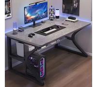 Gaming Computer Desk with Storage, K-Type Bracket, Home Office Workstation & Study Desk for Dormitory - Modern, Ergonomic Design for Ultimate Comfort & Productivity