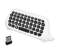 Gaming Controller Keyboard, for Console Series X Series S One One S, 2.4Ghz Wireless Gaming Chat Board, with Audio Jack and 3.5mm Headphone (White)
