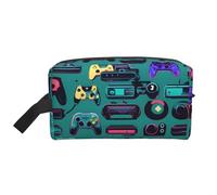 Gaming Controller Patterns Print Spacious Capacity Cosmetic Bag for Women,Toiletry Bag for Men Travel Toiletry Bag,