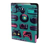 Gaming Controller Patterns Printing Passport Holder, Travel Essentials,Card And Passport Anti Theft Wallet,Sized To Fit All Standard Passports