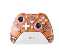 Gaming Controller With Charging Dock RGB Wireless Gamepad Ha&ll Effect Joystick Trigger For Ni&nt&en&d Sw&it&ch/PC/Phone(Orange)