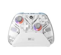 Gaming Controller With Charging Dock RGB Wireless Gamepad Ha&ll Effect Joystick Trigger For Ni&nt&en&d Sw&it&ch/PC/Phone(White)