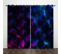 Gaming Curtains for Boys Bedroom，90% Blackout Curtains Modern Style 3D Geometric Print，Grommet Construction， UV Protection，for Bedroom and Living Room Decoration (Game 9,2 Panels - 66"x90" Each.)