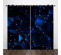 Gaming Curtains for Boys Bedroom，90% Blackout Curtains Modern Style 3D Geometric Print，Grommet Construction， UV Protection，for Bedroom and Living Room Decoration (Game 1,2 Panels - 66"x72" Each.)