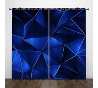Gaming Curtains for Boys Bedroom，90% Blackout Curtains Modern Style 3D Geometric Print，Grommet Construction， UV Protection，for Bedroom and Living Room Decoration (Game 2,2 Panels - 66"x90" Each.)