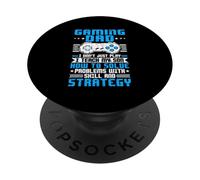 Gaming Dad I Don't Just Play I Teach My Son How To Solve Pro PopSockets Adhesive PopGrip