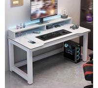 Gaming Desk, Modern Computer Desk with USB Port, Sleek and Modern Style PC Gaming Desk for Writing, Studying, or Gaming at Home or in The Office B,90CM